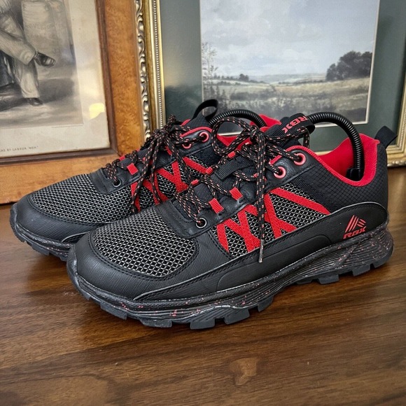 REEBOK CLASSIC HITCH2 LACE-UP SNEAKERS TRAINERS MEN SHOES BLACK/RED SIZE 10 - Picture 5 of 9